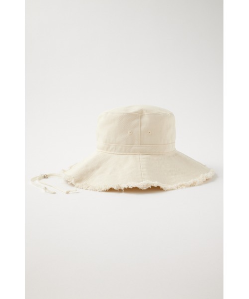 MOUSSY（マウジー）の「DENIM FRINGE SAFARI ハット（ハット・レディース・オフホワイト/ブルー・FREE）」の17枚目の写真