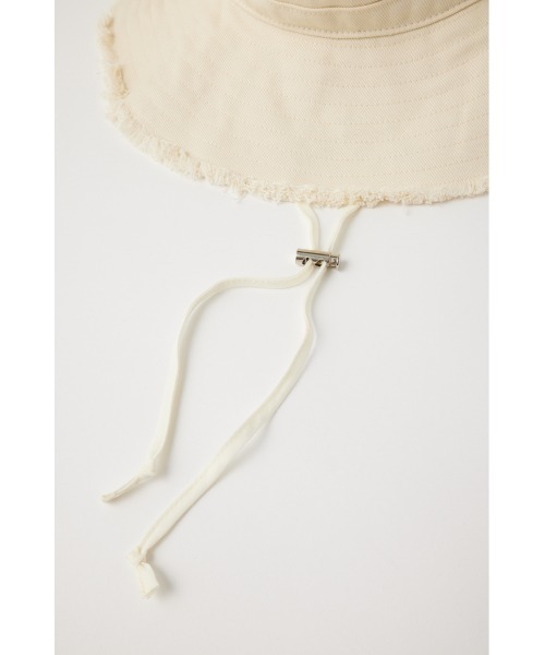 MOUSSY（マウジー）の「DENIM FRINGE SAFARI ハット（ハット・レディース・オフホワイト/ブルー・FREE）」の21枚目の写真