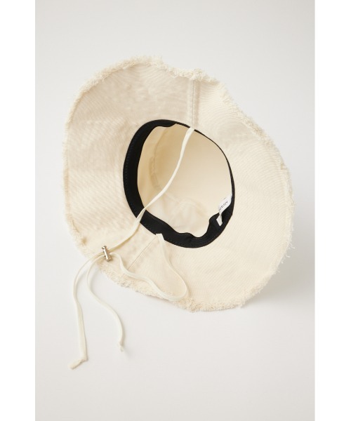 MOUSSY（マウジー）の「DENIM FRINGE SAFARI ハット（ハット・レディース・オフホワイト/ブルー・FREE）」の22枚目の写真