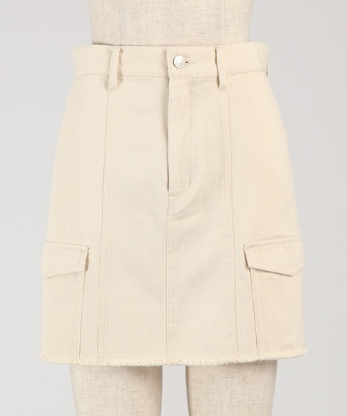 1chaku.（イッチャク）の「カーゴデニムミニスカート（スカート・レディース・ブラック・マルチサイズ）」の5枚目の写真