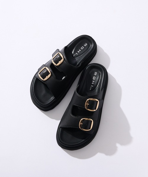 RIVE DROITE(リヴドロワ)の「MOHI(モヒ)/Wバックルサンダル(サンダル・レディース・ブラック・37/36/38)」の8枚目の写真