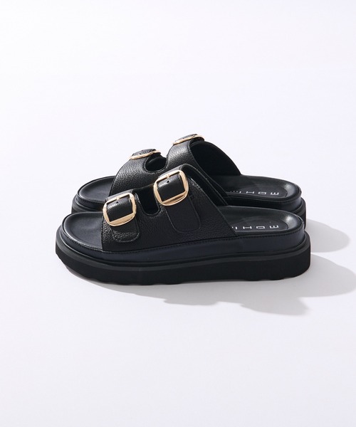 RIVE DROITE(リヴドロワ)の「MOHI(モヒ)/Wバックルサンダル(サンダル・レディース・ブラック・37/36/38)」の6枚目の写真
