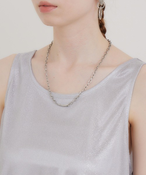 CLOCHE（クロシェ）の「cloche チュールレイヤードサテンタンク（タンクトップ・レディース・ベージュ/ホワイト/ブラック・FREE）」の14枚目の写真