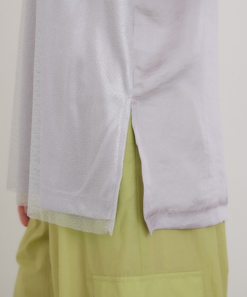 CLOCHE（クロシェ）の「cloche チュールレイヤードサテンタンク（タンクトップ・レディース・ベージュ/ホワイト/ブラック・FREE）」の16枚目の写真