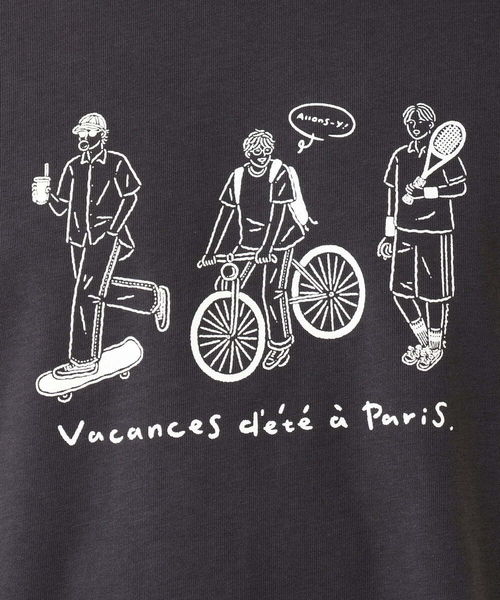 a.v.v(アーヴェヴェ)の「【ucaU×a.v.vコラボ】イラストワイドシルエットTシャツ(Tシャツ/カットソー・メンズ・チャコールグレー/ホワイト・46/48/50)」の20枚目の写真