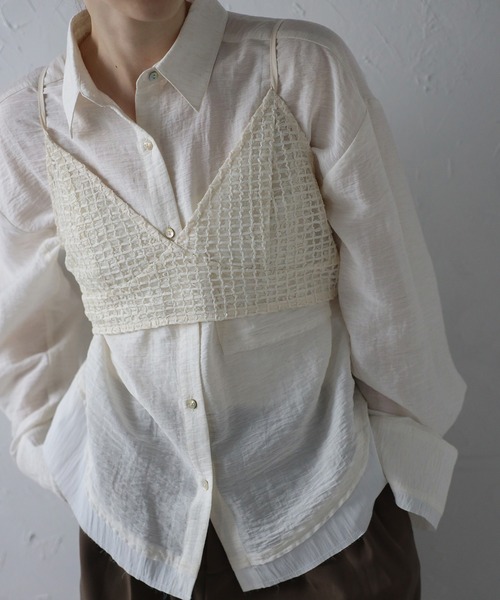 MINERTE(ミネルテ)の「【MINERTE】flip-sequin bustier / スパンコールVネックビスチェ(ベスト・レディース・アイボリー/ブラック・FREE)」の20枚目の写真