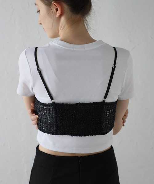 MINERTE(ミネルテ)の「【MINERTE】flip-sequin bustier / スパンコールVネックビスチェ(ベスト・レディース・アイボリー/ブラック・FREE)」の12枚目の写真