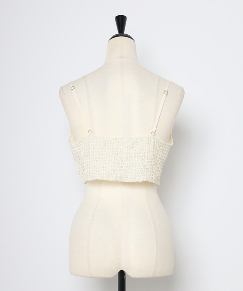 MINERTE(ミネルテ)の「【MINERTE】flip-sequin bustier / スパンコールVネックビスチェ(ベスト・レディース・アイボリー/ブラック・FREE)」の7枚目の写真