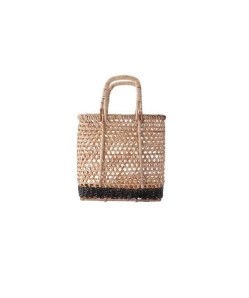 LILA&FLEUR（リラアンドフルール）の「Paint Rattan Basket S（かごバッグ・レディース・ピンク系/グリーン系/ブルー系/ブラック系・SMALL）」の2枚目の写真