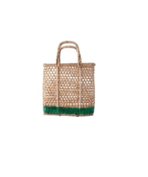 LILA&FLEUR（リラアンドフルール）の「Paint Rattan Basket S（かごバッグ・レディース・ピンク系/グリーン系/ブルー系/ブラック系・SMALL）」の3枚目の写真