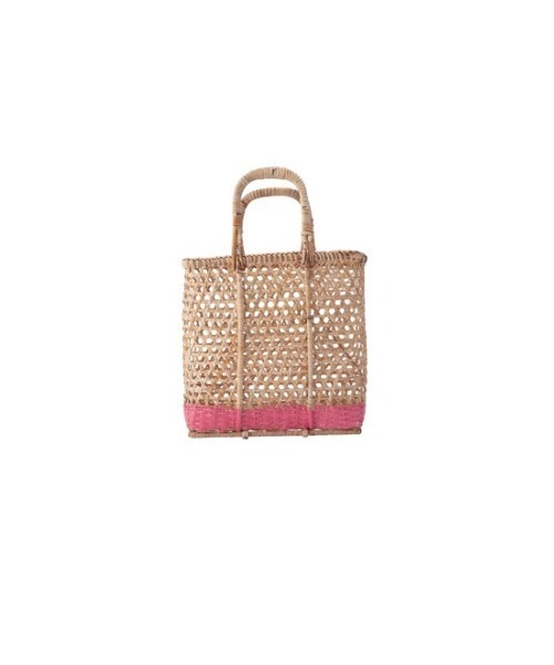 LILA&FLEUR（リラアンドフルール）の「Paint Rattan Basket S（かごバッグ・レディース・ピンク系/グリーン系/ブルー系/ブラック系・SMALL）」の4枚目の写真