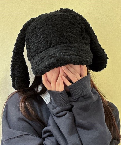 ALTROSE（アルトローズ）の「うさみみ うさ耳 ボア キャップ（キャップ・レディース・ブラック/グレー/ホワイト系その他・FREE）」の10枚目の写真