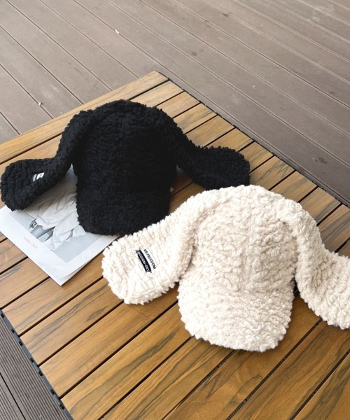 ALTROSE（アルトローズ）の「うさみみ うさ耳 ボア キャップ（キャップ・レディース・ブラック/グレー/ホワイト系その他・FREE）」の12枚目の写真