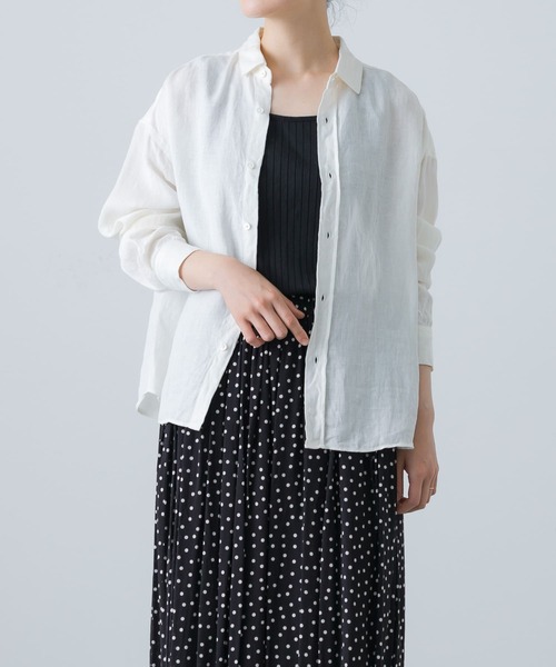 セール】ドライリネンレギュラーシャツ（シャツ/ブラウス）｜か
