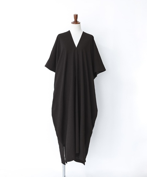 オランピアルタン　ワンピース フラダンス無地 2wayロング丈フレアワンピース/スカート ワイン