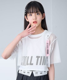 BISKEE（ビスキー）の「【セットアイテム】ファスナースリーブ メッシュTシャツ&BIGロゴタンクトップ(140cm~160cm)（Tシャツ/カットソー）」