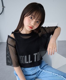 BISKEE（ビスキー）の「【セットアイテム】ファスナースリーブ メッシュTシャツ&BIGロゴタンクトップ(140cm~160cm)（Tシャツ/カットソー）」