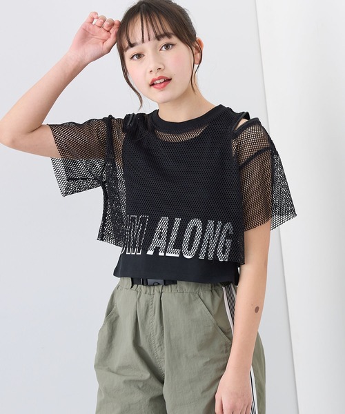 セール】【セットアイテム】ファスナースリーブ メッシュTシャツ＆BIG