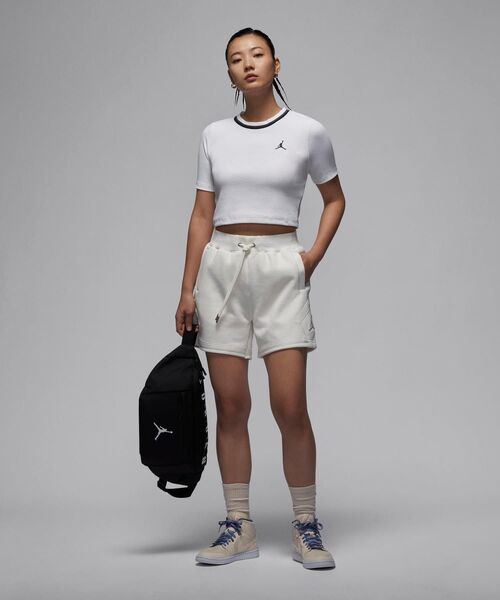 【NIKE】ジョーダン フライト レディース ニット トップ Tシャツ JORDAN BRAND（ジョーダンブランド）の「ジョーダン ウィメンズ
