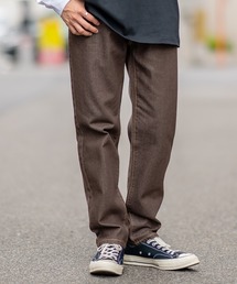 レギュラーストレート カラーデニムパンツ
