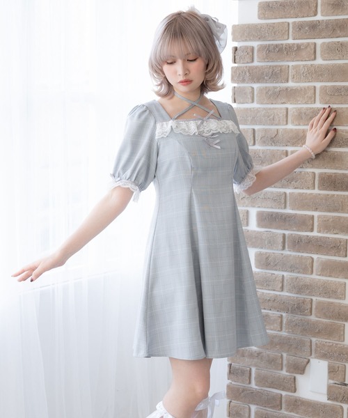 ホルターネックレースフリルワンピース（ワンピース）｜DearMyLoveRose（ディアマイラブローズ） 7,031円