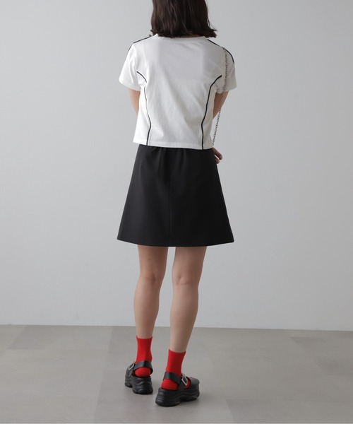 FREE'S MART（フリーズマート）の「◆サイドボタンラップミニプリーツスカート（スカート・レディース・グレー/ブラック/ベージュ・SMALL/MEDIUM）」の12枚目の写真