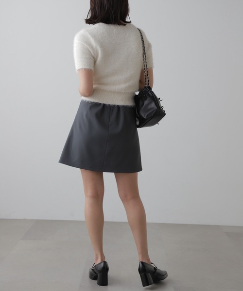 FREE'S MART（フリーズマート）の「◆サイドボタンラップミニプリーツスカート（スカート・レディース・グレー/ブラック/ベージュ・SMALL/MEDIUM）」の11枚目の写真