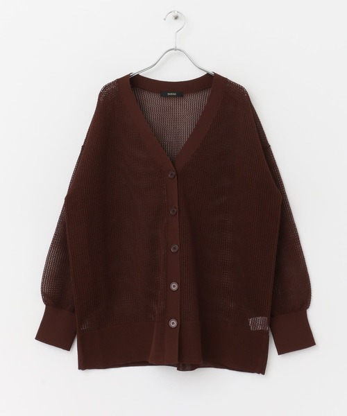 URBAN RESEARCH ROSSO WOMEN(アーバンリサーチ ロッソ)の「メッシュ編みカーディガン(カーディガン/ボレロ・レディース・ブラウン系その他/ホワイト・FREE)」の11枚目の写真