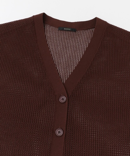URBAN RESEARCH ROSSO WOMEN(アーバンリサーチ ロッソ)の「メッシュ編みカーディガン(カーディガン/ボレロ・レディース・ブラウン系その他/ホワイト・FREE)」の12枚目の写真