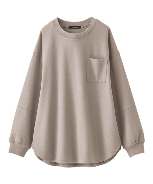 BELLUNA PLUS(ベルーナ)の「吸湿発熱ポンチ素材袖切替プルオーバー(Tシャツ/カットソー・レディース・チャコール/グレイッシュベージュ/ライム/パープル系その他・X-LARGE/LARGE/MEDIUM)」の21枚目の写真