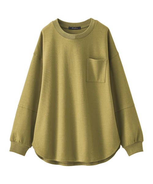 BELLUNA PLUS(ベルーナ)の「吸湿発熱ポンチ素材袖切替プルオーバー(Tシャツ/カットソー・レディース・チャコール/グレイッシュベージュ/ライム/パープル系その他・X-LARGE/LARGE/MEDIUM)」の22枚目の写真