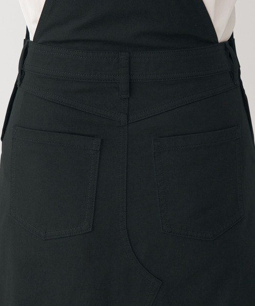 無印良品（ムジルシリョウヒン）の「婦人　ストレッチチノサロペットスカート（サロペット/オーバーオール・レディース・ブラック/ダークベージュ/カーキ系・S/M/L/XL）」の9枚目の写真