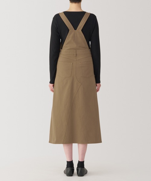 無印良品（ムジルシリョウヒン）の「婦人　ストレッチチノサロペットスカート（サロペット/オーバーオール・レディース・ブラック/ダークベージュ/カーキ系・S/M/L/XL）」の15枚目の写真