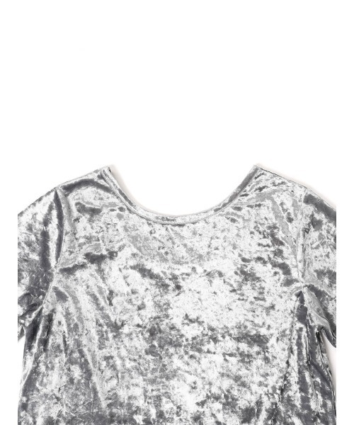 :ETHROF(イーサオブ)の「CRUSHED VELOUR TOPS(Tシャツ/カットソー・レディース・ピンク/グレー/ブラック・FREE)」の9枚目の写真
