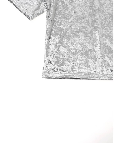 :ETHROF(イーサオブ)の「CRUSHED VELOUR TOPS(Tシャツ/カットソー・レディース・ピンク/グレー/ブラック・FREE)」の10枚目の写真