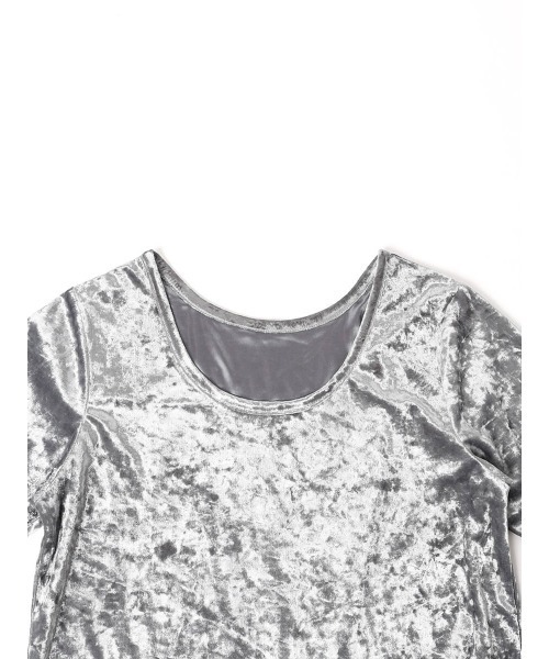 :ETHROF(イーサオブ)の「CRUSHED VELOUR TOPS(Tシャツ/カットソー・レディース・ピンク/グレー/ブラック・FREE)」の11枚目の写真