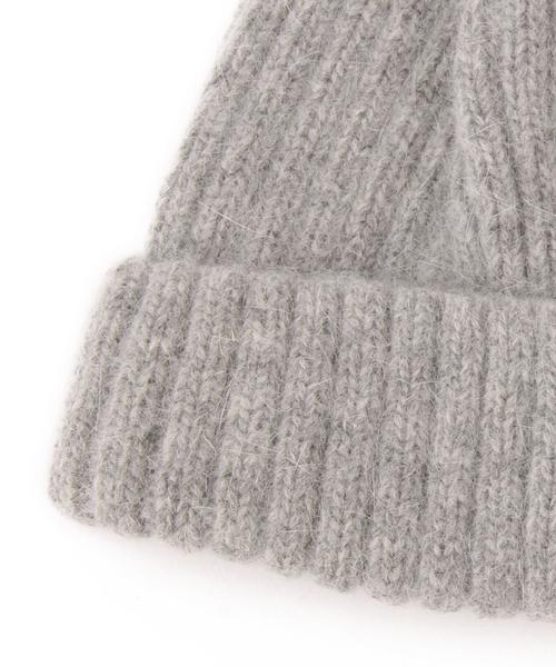 BEAUTY&YOUTH UNITED ARROWS（ビューティーアンドユースユナイテッドアローズ）の「BY ファーポンポンニットキャップ◆（ニットキャップ/ビーニー・レディース・ライトグレー/ナチュラル/ネイビー・フリー）」の4枚目の写真