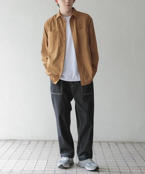 ITEMS URBANRESEARCH（アイテムズ アーバンリサーチ）の「デニム ベイカーパンツ（デニムパンツ・メンズ・ブラック/オフホワイト/ネイビー・LARGE/MEDIUM）」の11枚目の写真