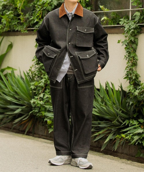 ITEMS URBANRESEARCH（アイテムズ アーバンリサーチ）の「デニム ベイカーパンツ（デニムパンツ・メンズ・ブラック/オフホワイト/ネイビー・LARGE/MEDIUM）」の12枚目の写真