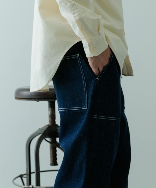 ITEMS URBANRESEARCH（アイテムズ アーバンリサーチ）の「デニム ベイカーパンツ（デニムパンツ・メンズ・ブラック/オフホワイト/ネイビー・LARGE/MEDIUM）」の16枚目の写真