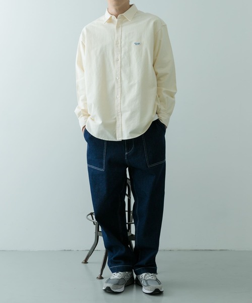 ITEMS URBANRESEARCH（アイテムズ アーバンリサーチ）の「デニム ベイカーパンツ（デニムパンツ・メンズ・ブラック/オフホワイト/ネイビー・LARGE/MEDIUM）」の20枚目の写真