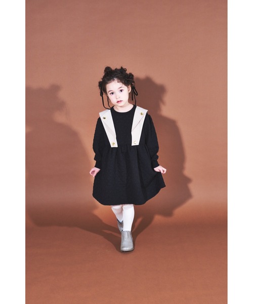 【セール】サンカクふくれジャガードトレンチベストワンピース（ワンピース）｜maarook（マルーク）