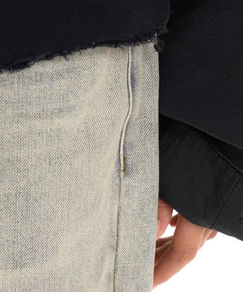 MASONPRINCE（メイソンプリンス）の「ワイドシルエット 色落ち加工 サイドベルト デニムパンツ NZK6204【MASONPRINCE】（デニムパンツ・メンズ・グレー系その他・S/M/L/XL）」の21枚目の写真