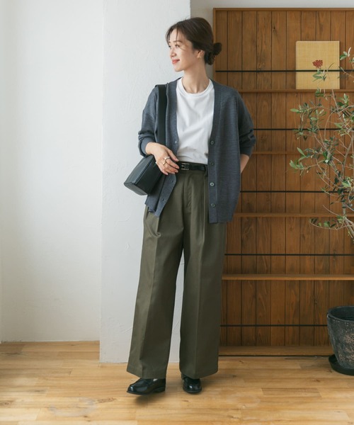URBAN RESEARCH DOORS（アーバンリサーチドアーズ）の「ウォッシャブルウールVネックワイドカーディガン（カーディガン/ボレロ・レディース・ブルー系その他/ベージュ系その他/グレー系その他・MEDIUM）」の16枚目の写真