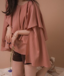 satin frill dolman blouse / サテンフリルドルマンブラウス