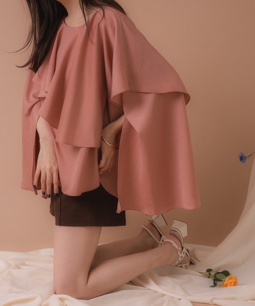 mideal（マイディール）の「satin frill dolman blouse / サテンフリルドルマンブラウス（シャツ/ブラウス・レディース・ピンク/グリーン・FREE）」の8枚目の写真