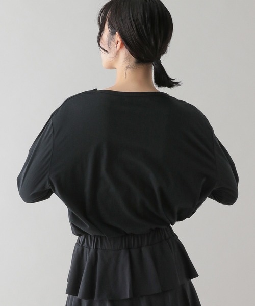 studio CLIP（スタディオクリップ）の「《natural by clip》シアーカットロングスリーブプルオーバー（Tシャツ/カットソー・レディース・ライトブルー/ブラック/ライトグレー/オフホワイト・FREE）」の13枚目の写真