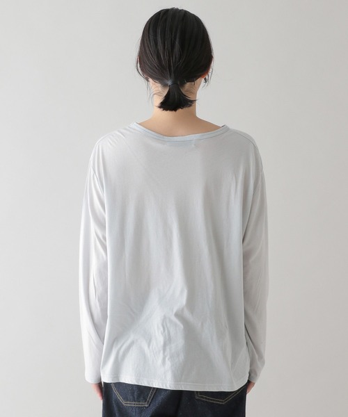 studio CLIP（スタディオクリップ）の「《natural by clip》シアーカットロングスリーブプルオーバー（Tシャツ/カットソー・レディース・ライトブルー/ブラック/ライトグレー/オフホワイト・FREE）」の19枚目の写真