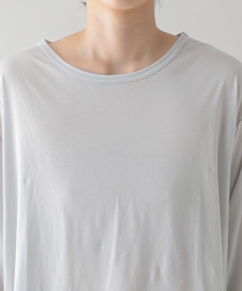studio CLIP（スタディオクリップ）の「《natural by clip》シアーカットロングスリーブプルオーバー（Tシャツ/カットソー・レディース・ライトブルー/ブラック/ライトグレー/オフホワイト・FREE）」の20枚目の写真