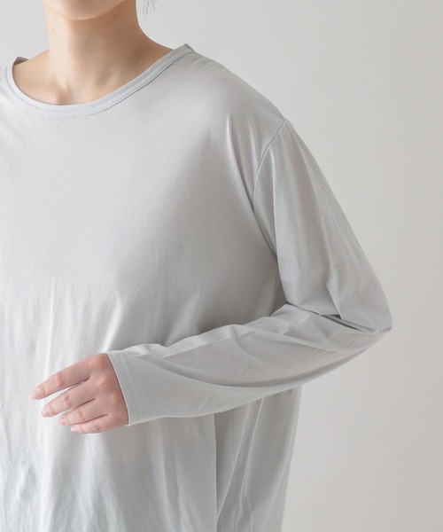 studio CLIP（スタディオクリップ）の「《natural by clip》シアーカットロングスリーブプルオーバー（Tシャツ/カットソー・レディース・ライトブルー/ブラック/ライトグレー/オフホワイト・FREE）」の21枚目の写真